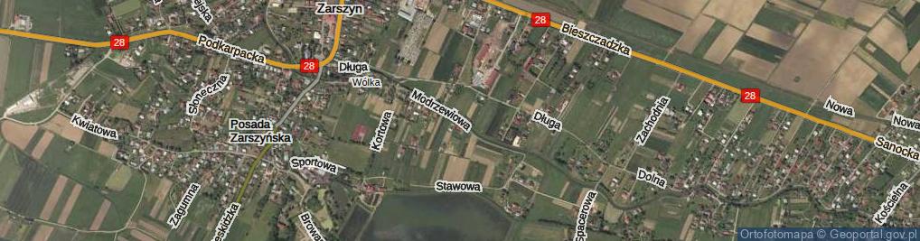 Zdjęcie satelitarne Modrzewiowa ul.